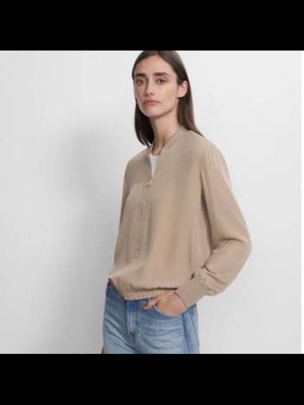 Aritzia Babaton Gilroy Bomber Jacket Taupe Size M - Picture 2 of 8